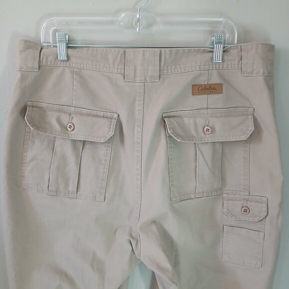 CABELAS Men's Pants Cargo 7‎ Pocket Pants Size 38 Hiking Outdoor Cotton Spandex - Picture 15 of 16